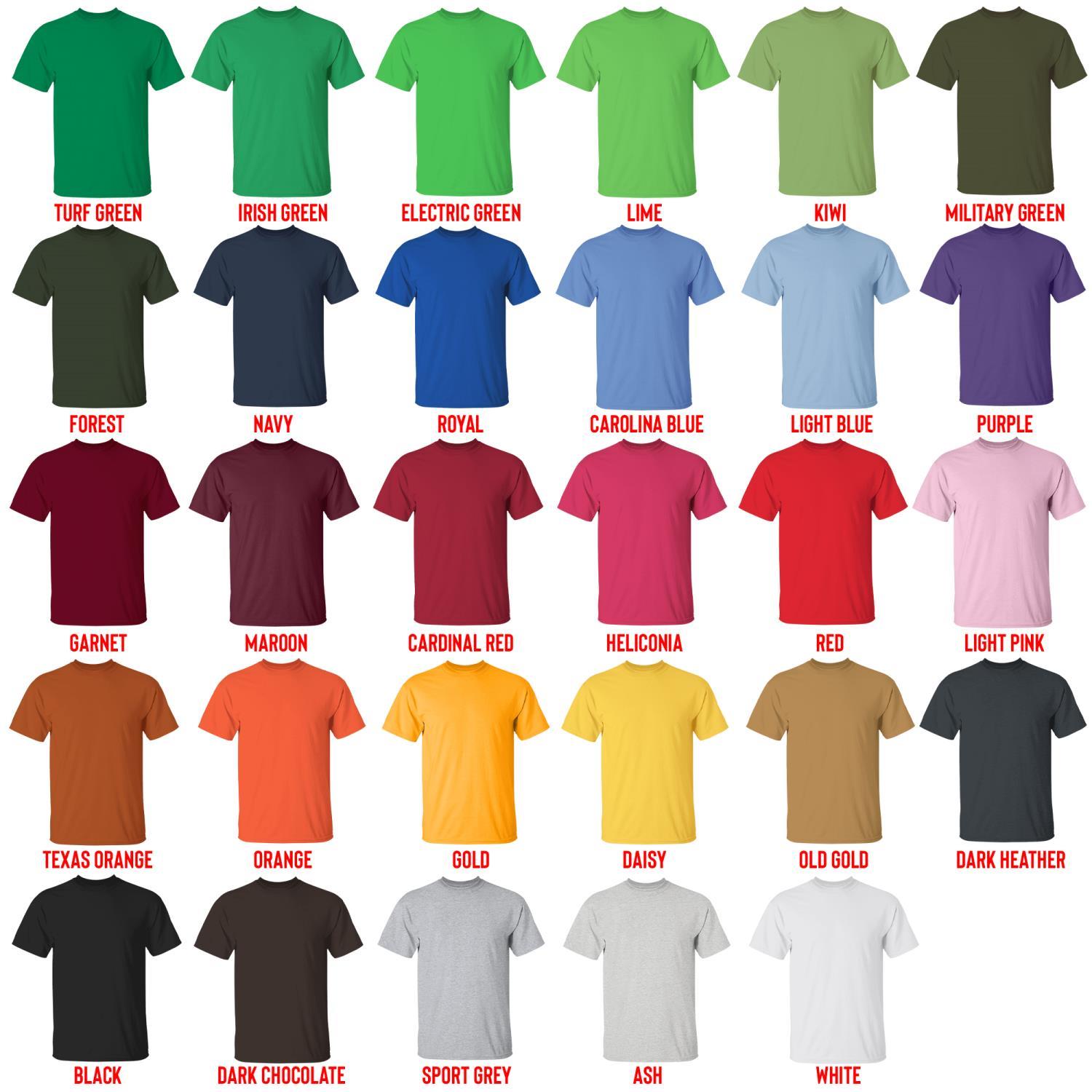 t shirt color chart - Classroom of the Elite Store