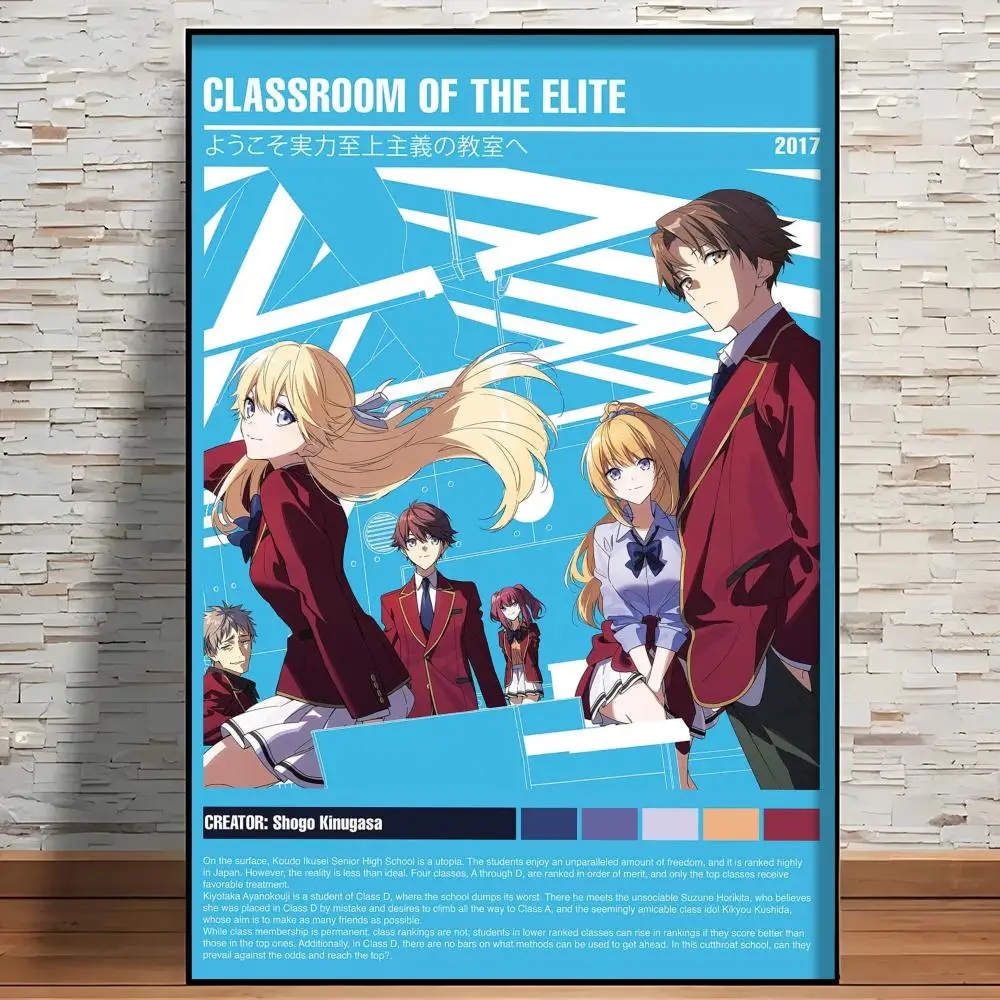 Anime Classroom Of The Elite Main Characters Wall Art