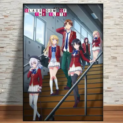 Hot Anime Classroom Of The Elite Colorfull Wall Art