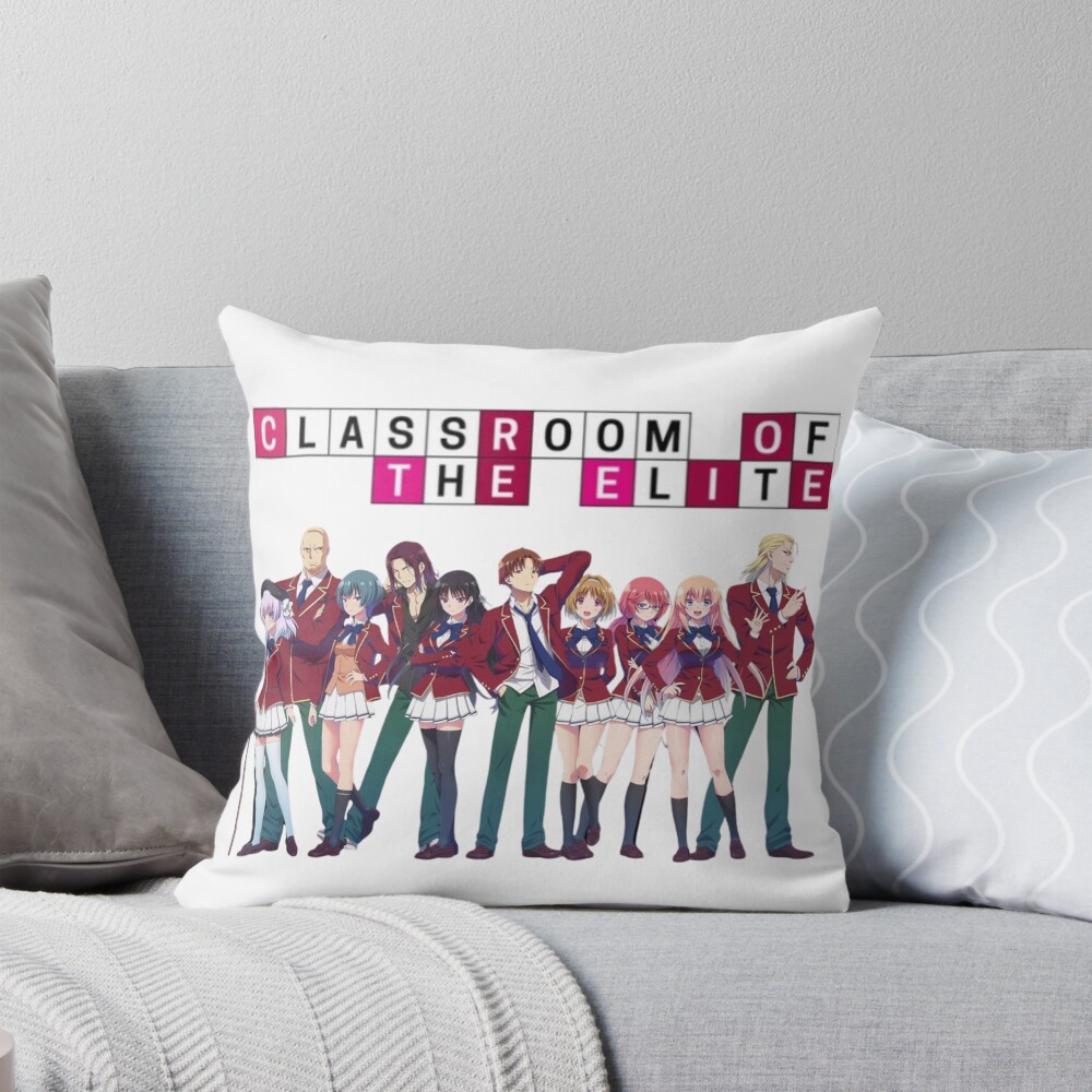 Anime Classroom Of The Elite All Main Characters Throw Pillow